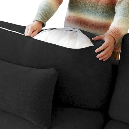 Modular Sectional Sofa Cloud Couch, 119.29 Oversized U Shaped Couch with Chaise Ottomans for Living Room