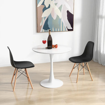 Gymax 5 PCS Dining Set Modern Round Dining Table 4 Chairs for Small