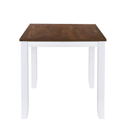 5 Piece Wood Table and Chair Set, Kitchen Dining Table Set for 4 with Rectangle Table and 4 X-Back Upholstered Chairs