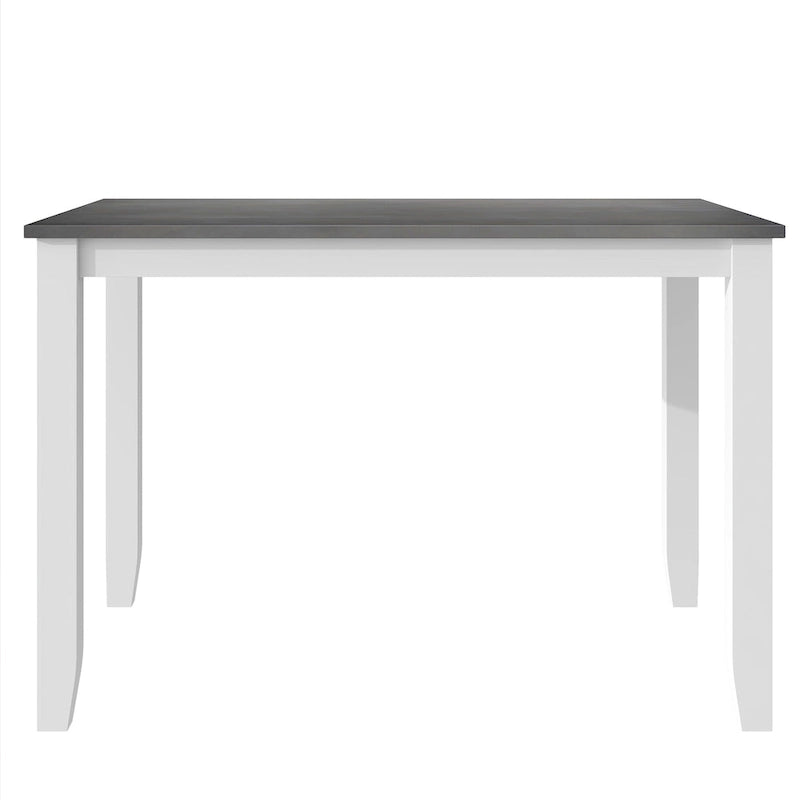 5 Piece Wood Table and Chair Set, Kitchen Dining Table Set for 4 with Rectangle Table and 4 X-Back Upholstered Chairs