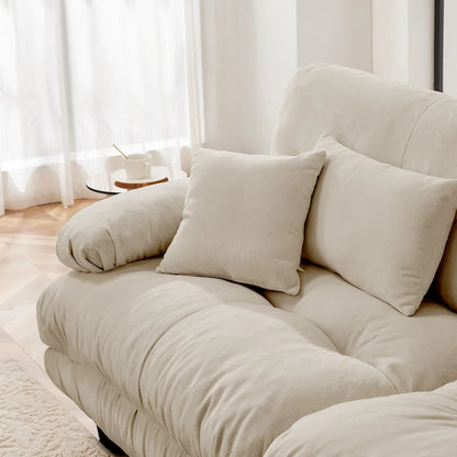 L-Shaped Indoor Sectional Sofa Cloud Couch with Ottoman