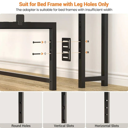 Upholstered Headboard with Hidden Drawer, Head Board with Power Outlet and LED Light