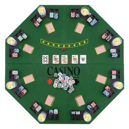 Costway 48 Poker Table Top - 8 Player Foldable Texas Holdem Poker - See Details