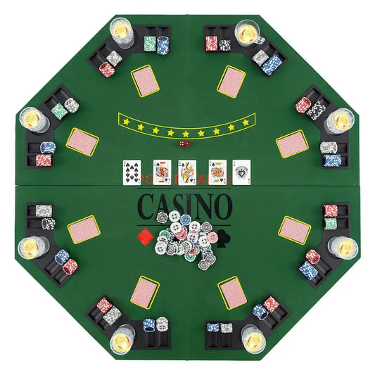 Costway 48 Poker Table Top - 8 Player Foldable Texas Holdem Poker - See Details
