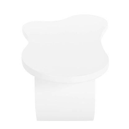 Modern Cloud Coffee Table with 1.5 Thick Tabletop,Cream Style Irregular End Table with Curved Legs,Unique Design Accent Table