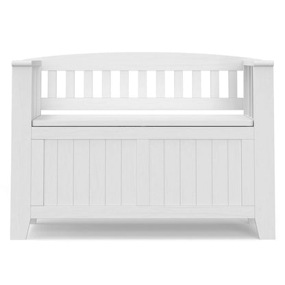 WYNDENHALL Normandy 36 Wide Solid Wood Transitional Small Entryway Storage Bench - 36 Inches wide