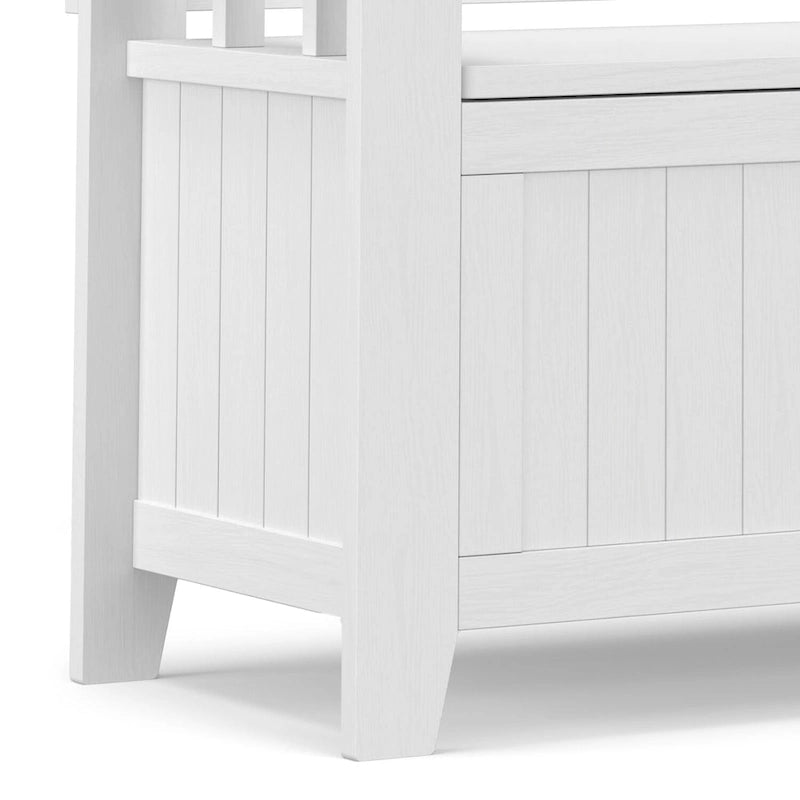 WYNDENHALL Normandy 36 Wide Solid Wood Transitional Small Entryway Storage Bench - 36 Inches wide