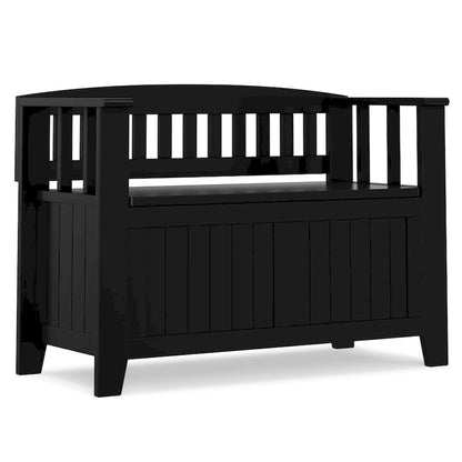 WYNDENHALL Normandy 36 Wide Solid Wood Transitional Small Entryway Storage Bench - 36 Inches wide