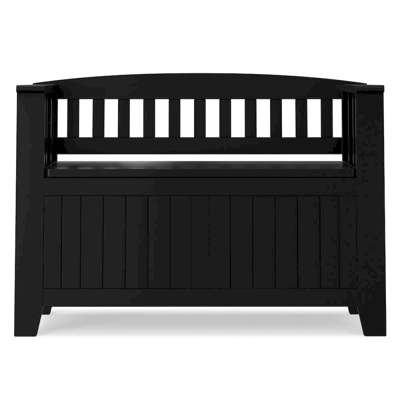 WYNDENHALL Normandy 36 Wide Solid Wood Transitional Small Entryway Storage Bench - 36 Inches wide
