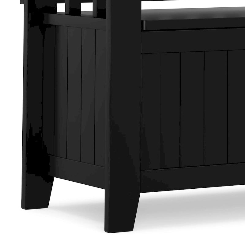 WYNDENHALL Normandy 36 Wide Solid Wood Transitional Small Entryway Storage Bench - 36 Inches wide
