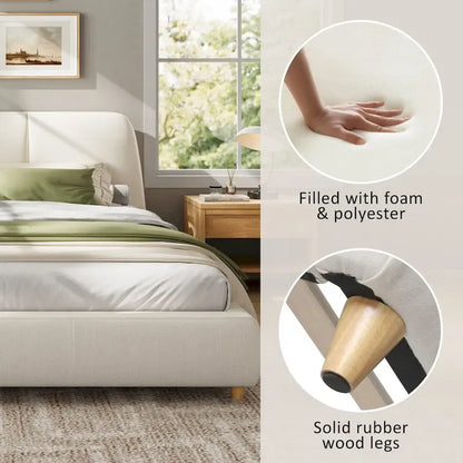 Christopher Knight Home- Mitchell Modern Upholstered Bed Frame