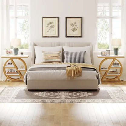 3-Tier End Table Narrow Side Table for Living Room