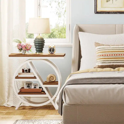 3-Tier End Table Narrow Side Table for Living Room