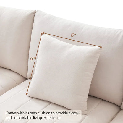 89 Polyester Modular Sectional Sofa with Deep Seat & Ottoman