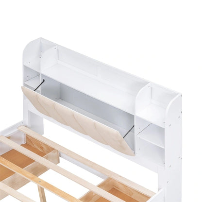 Merax Queen Size Platform Bed with Storage Headboard