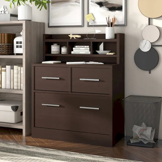 Greene Transitional 3-Drawer Wood File Cabinet Work Station by Porch & Den