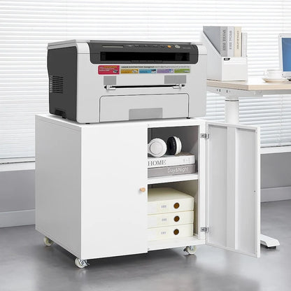 Metal Printer Stand with Storage Mobile Printer Tables