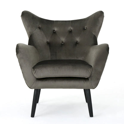 Alyssa Mid-century Upholstered Arm Chair by Christopher Knight Home - 30.25D x 34.25W x 39.75H