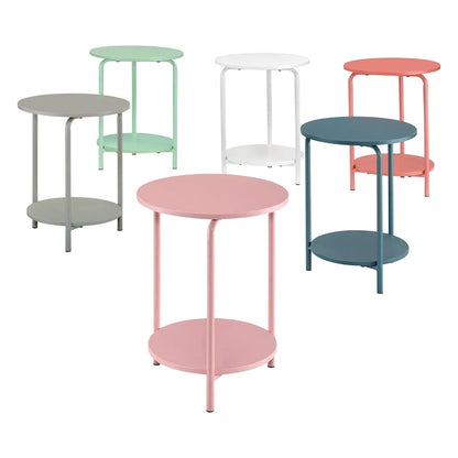 OS Home and Office Furniture Elgin Metal Accent Table in Bluestone