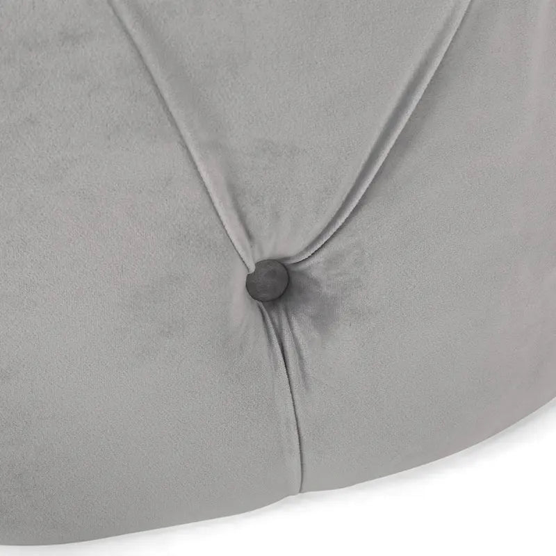Orla Modern Glam Round Tufted Velvet Ottoman by Christopher Knight Home