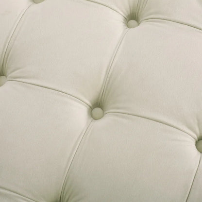 Orla Modern Glam Round Tufted Velvet Ottoman by Christopher Knight Home