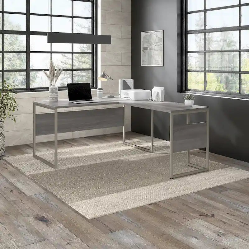 Hybrid 60W x 30D L Shaped Table Desk by Bush Business Furniture