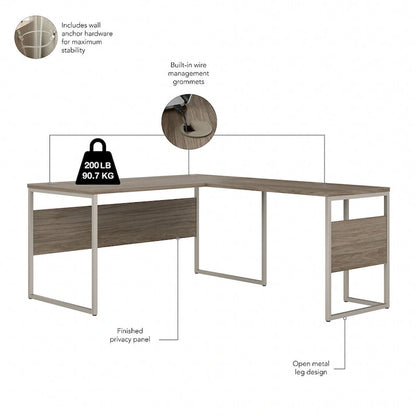 Hybrid 60W x 30D L Shaped Table Desk by Bush Business Furniture