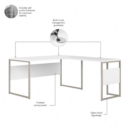 Hybrid 60W x 30D L Shaped Table Desk by Bush Business Furniture