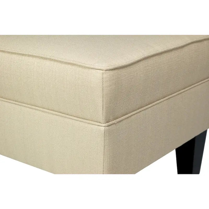 MJL Furniture Parker Fabric Upholstered Square Welted Ottoman