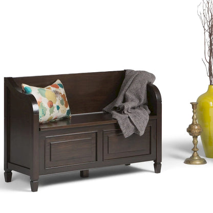 WYNDENHALL Hampshire SOLID WOOD 42 inch Wide Traditional Entryway Storage Bench - 42 W x 18 D x 29.5 H