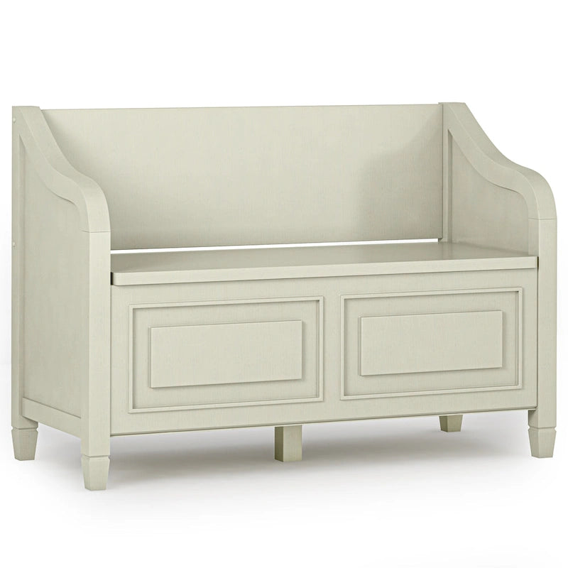 WYNDENHALL Hampshire SOLID WOOD 42 inch Wide Traditional Entryway Storage Bench - 42 W x 18 D x 29.5 H