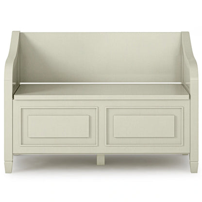 WYNDENHALL Hampshire SOLID WOOD 42 inch Wide Traditional Entryway Storage Bench - 42 W x 18 D x 29.5 H