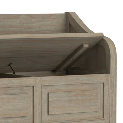 WYNDENHALL Hampshire SOLID WOOD 42 inch Wide Traditional Entryway Storage Bench - 42 W x 18 D x 29.5 H
