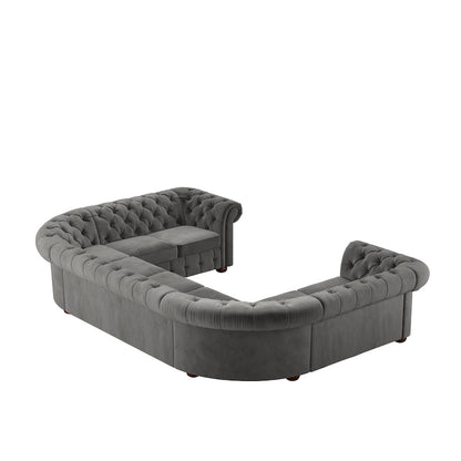 Knightsbridge Chesterfield U-shaped Sectional by iNSPIRE Q Artisan