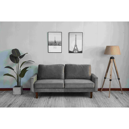 Velvet Square Arm Sofa