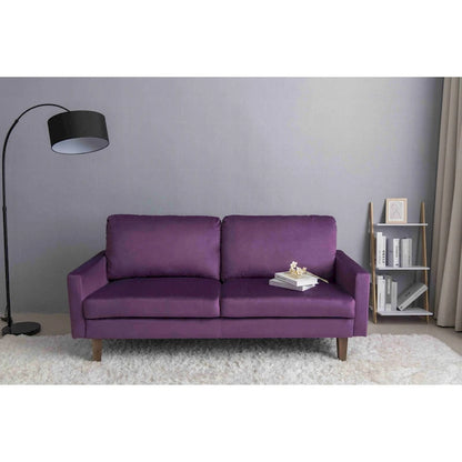 Velvet Square Arm Sofa