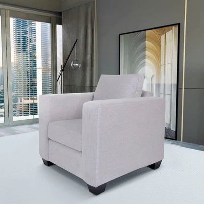 Coast to Coast Sofas Contemporary Sofa Chair Polyester Fabric Solid Wood Frame Upholstered