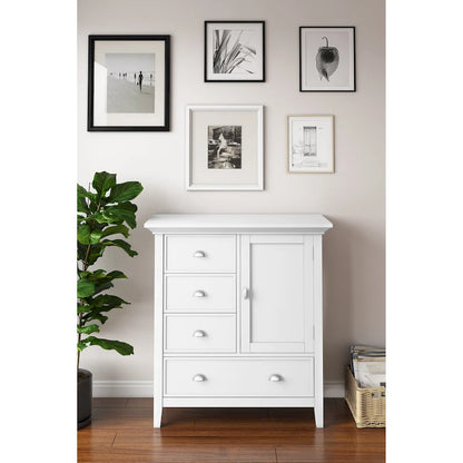 WYNDENHALL Mansfield SOLID WOOD 39 inch Wide Transitional Medium Storage Cabinet - 39w x 17d x 42 h