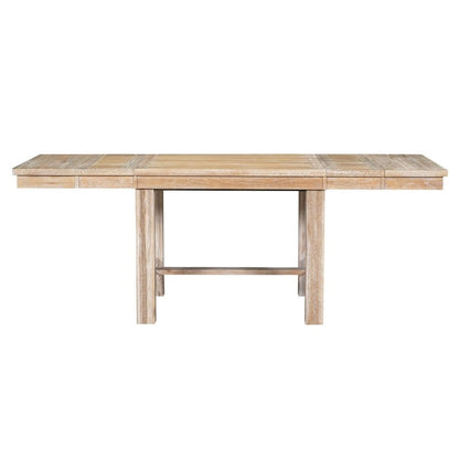 6-Piece Dining Kitchen Table Set, Extendable Wood Dining Table, 4 Upholstered Dining Chairs and Bench, Two 11 Removable Leaf