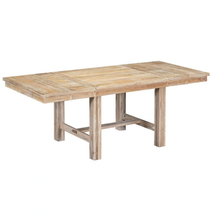 6-Piece Dining Kitchen Table Set, Extendable Wood Dining Table, 4 Upholstered Dining Chairs and Bench, Two 11 Removable Leaf