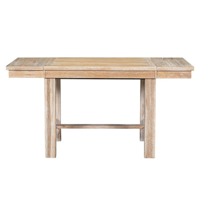 6-Piece Dining Kitchen Table Set, Extendable Wood Dining Table, 4 Upholstered Dining Chairs and Bench, Two 11 Removable Leaf