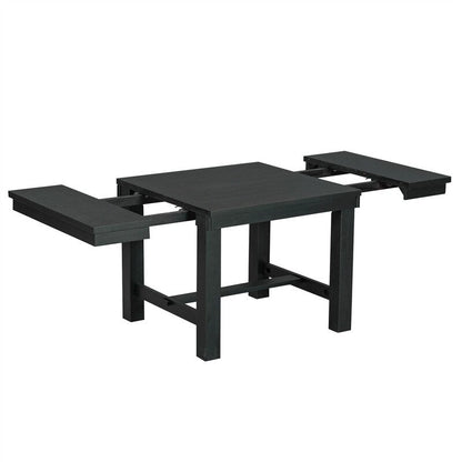 6-Piece Dining Kitchen Table Set, Extendable Wood Dining Table, 4 Upholstered Dining Chairs and Bench, Two 11 Removable Leaf