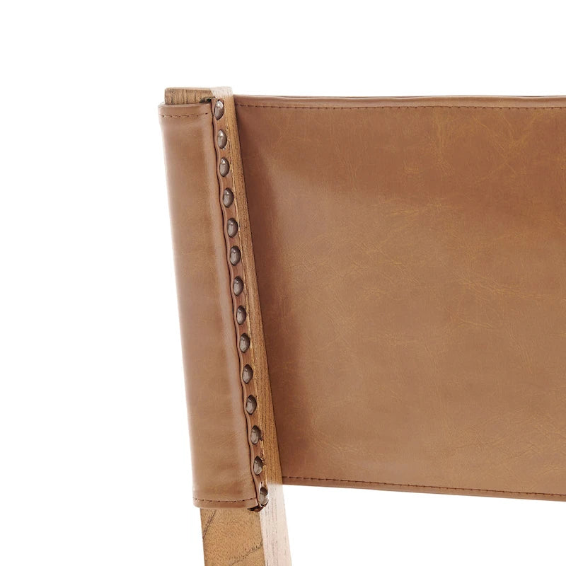 Kylo Faux Leather/ Linen Dining Side Chair, (Set of 2)