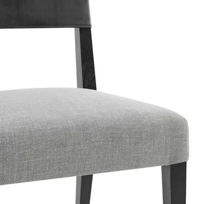 Kylo Faux Leather/ Linen Dining Side Chair, (Set of 2)