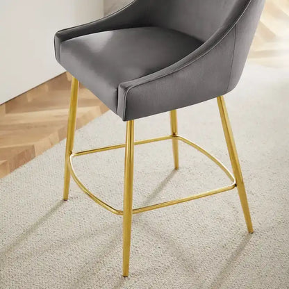 Discern Performance Velvet Counter Stool
