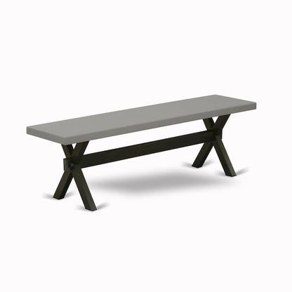 East West Furniture Dining Set-a Dining Table & Black Parson Chairs, Wire brushed Black.(Upholstered & Pieces Options)
