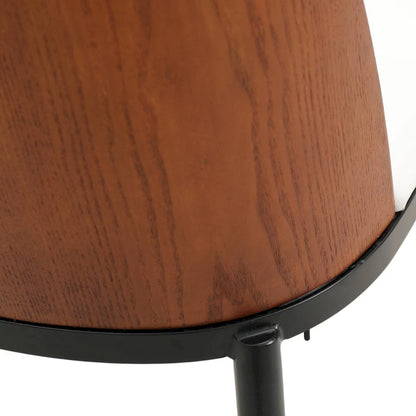 LeisureMod Tule Dining Side Chair with Upholstered Seat and Back