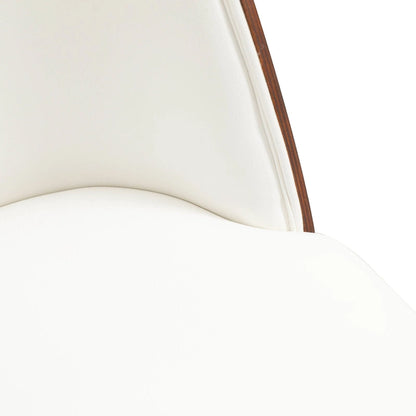 LeisureMod Tule Dining Side Chair with Upholstered Seat and Back