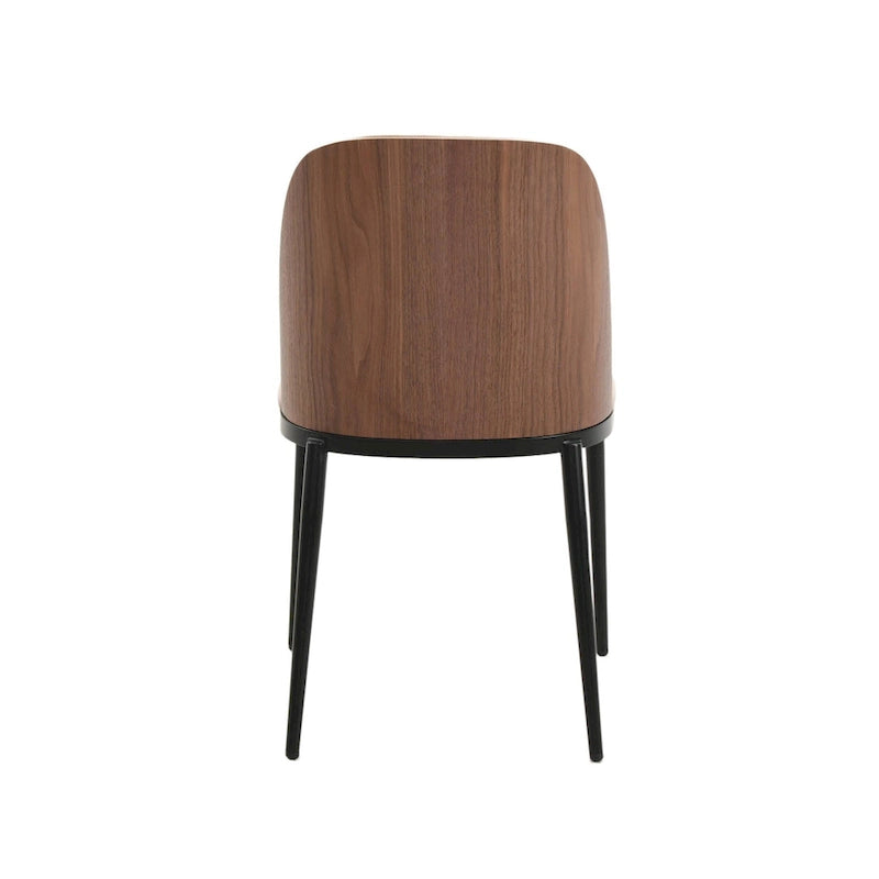 LeisureMod Tule Dining Side Chair with Upholstered Seat and Back