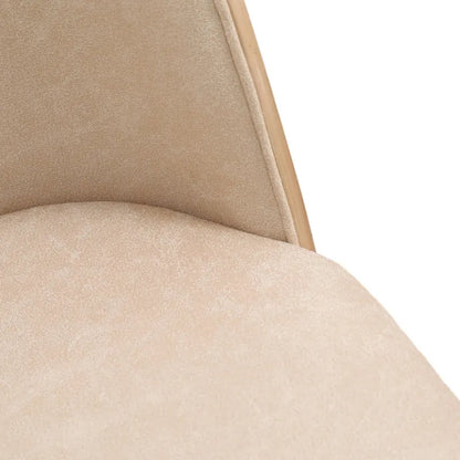 LeisureMod Tule Dining Side Chair with Upholstered Seat and Back
